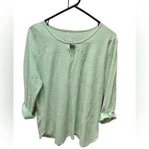 Women’s large teal 3/4 sleeve blouse